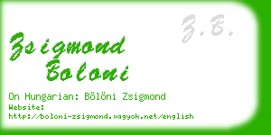zsigmond boloni business card