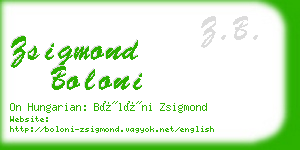 zsigmond boloni business card